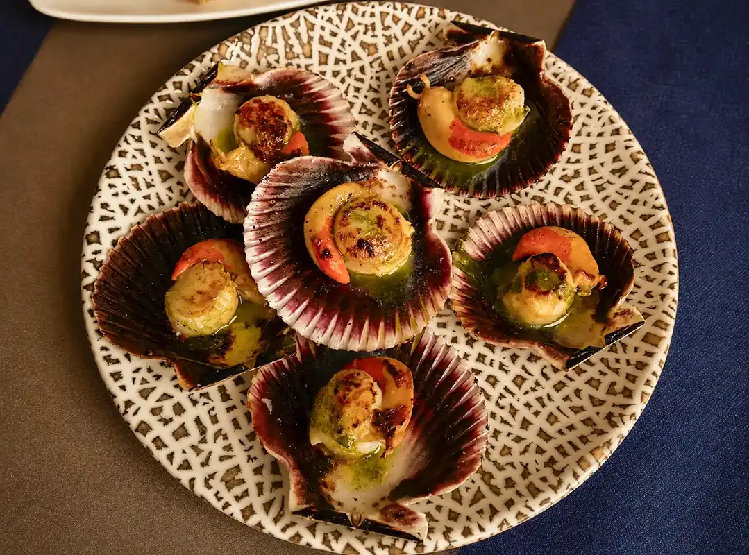 Vieiras a la brasa